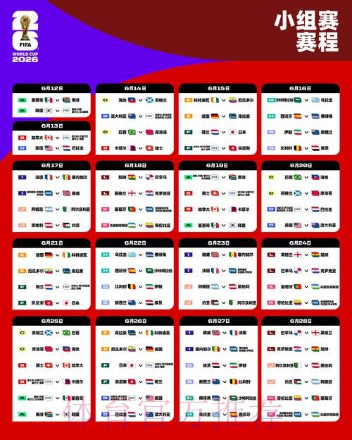 2026世界杯比赛时间最新最新时间表实时查看 2026世界杯比赛时间最新最新时间表实时查看
